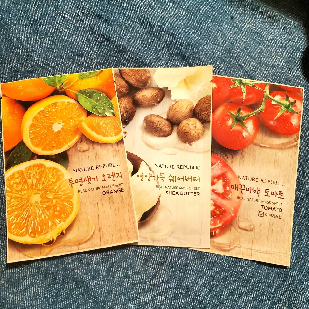 3 Korean sheet mask NATURE REPUBLIC